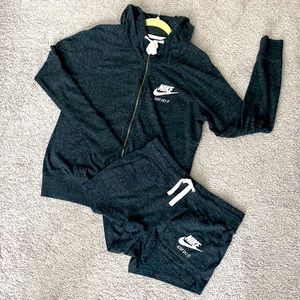 Nike Vintage look hoodie with shorts